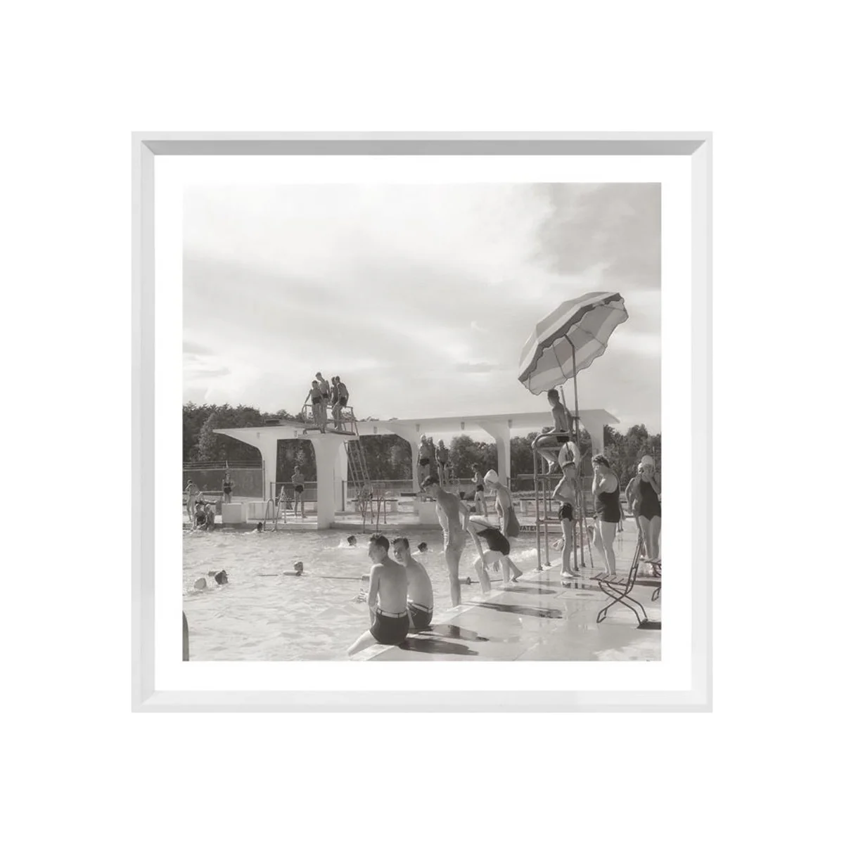 A Day at the Pool Framed Artwork