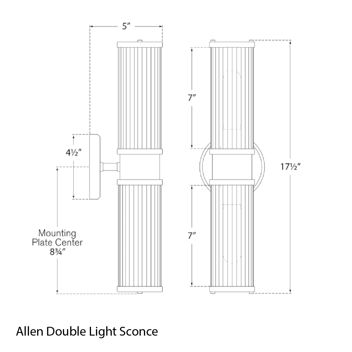 Allen Double Light Sconce - Image 3