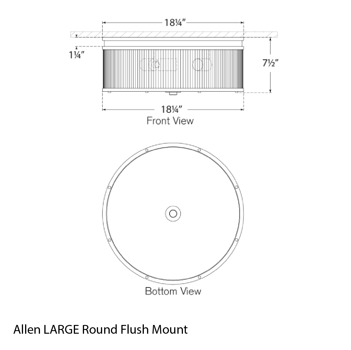 Allen Round Flush Mount - Image 3