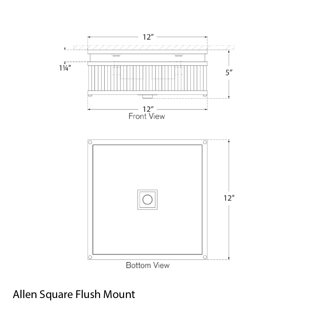 Allen Square Flush Mount - Image 3