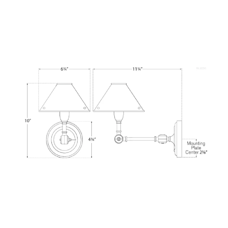 Anette Single Sconce - Metal Shade - Image 3