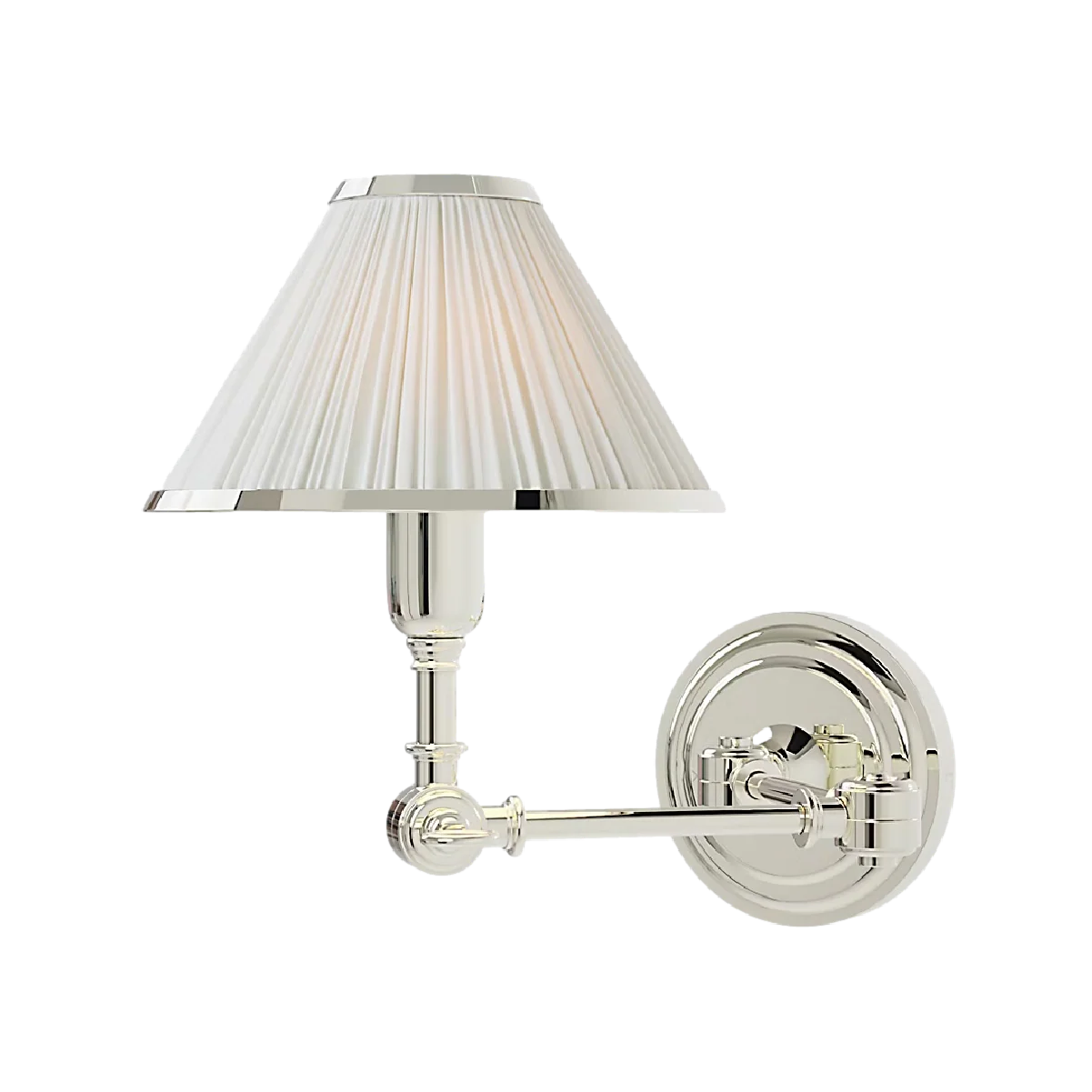 Anette Swing Arm Sconce - Silk Shade - Image 2