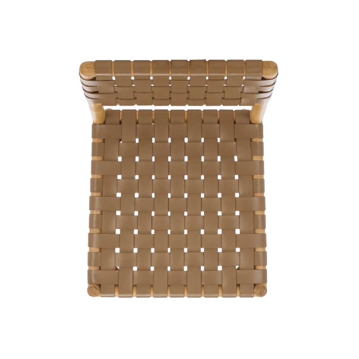 Archie Woven Leather Chair in Dark Tan - Set of 2 - Image 5