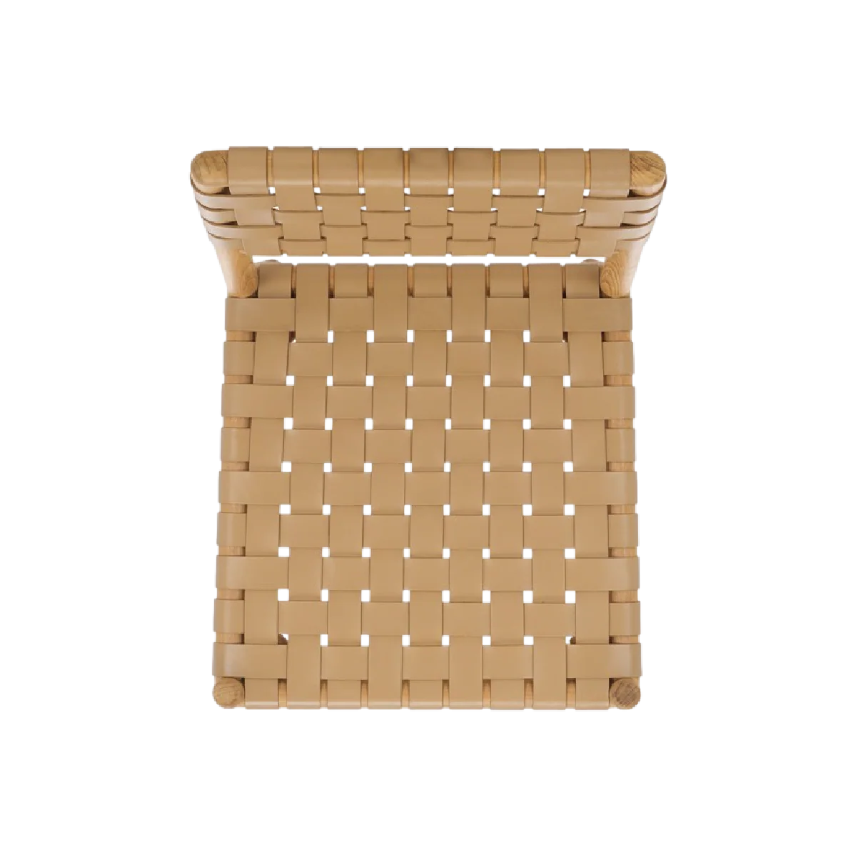 Archie Woven Leather Chair in Light Tan - Set of 2 - Image 5