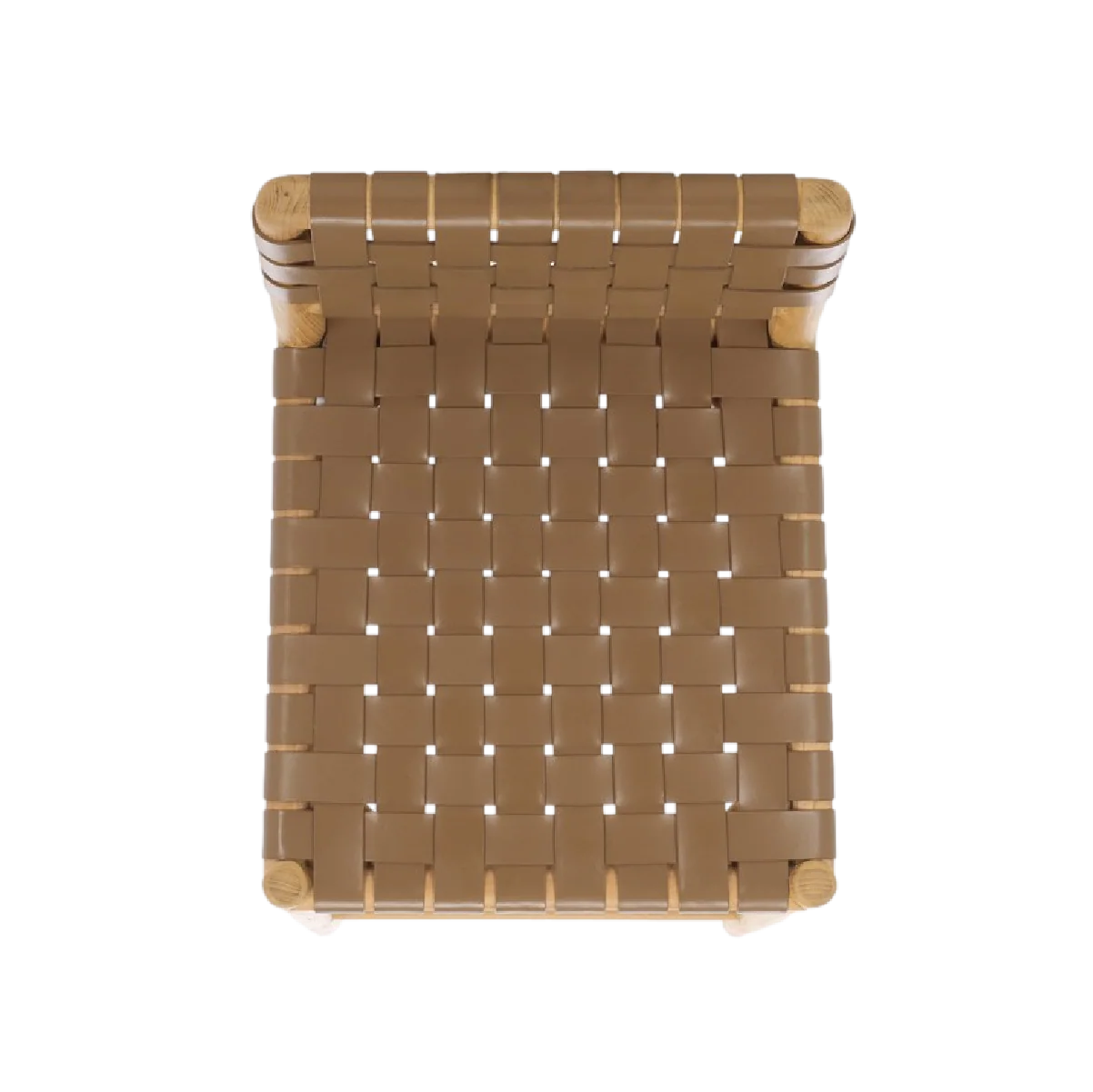 Archie Woven Leather Counter Stool - Dark Tan - Image 3