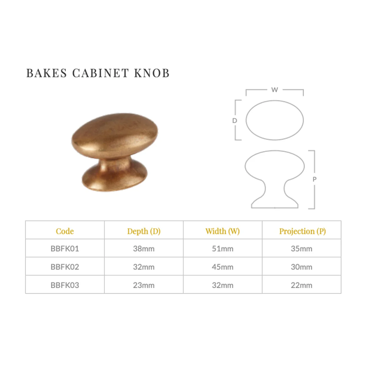 Bakes Cabinet Knob - Image 3