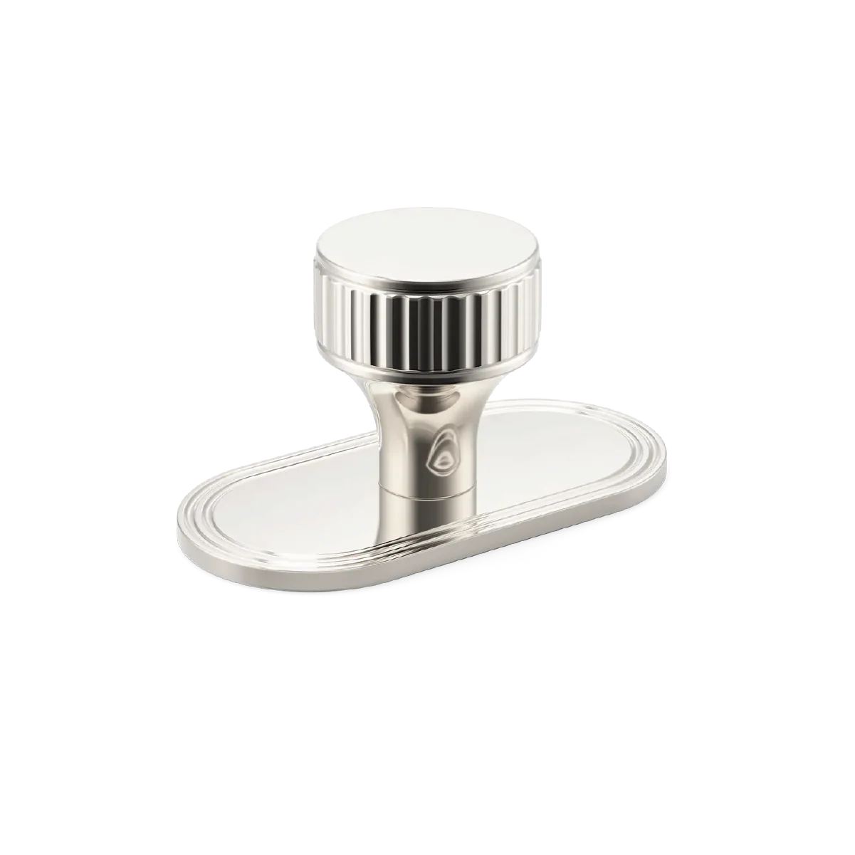 Barwick Ridged Cabinet Knob with Backplate
