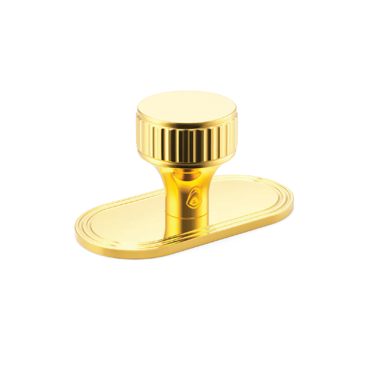 Barwick Ridged Cabinet Knob with Backplate - Image 2