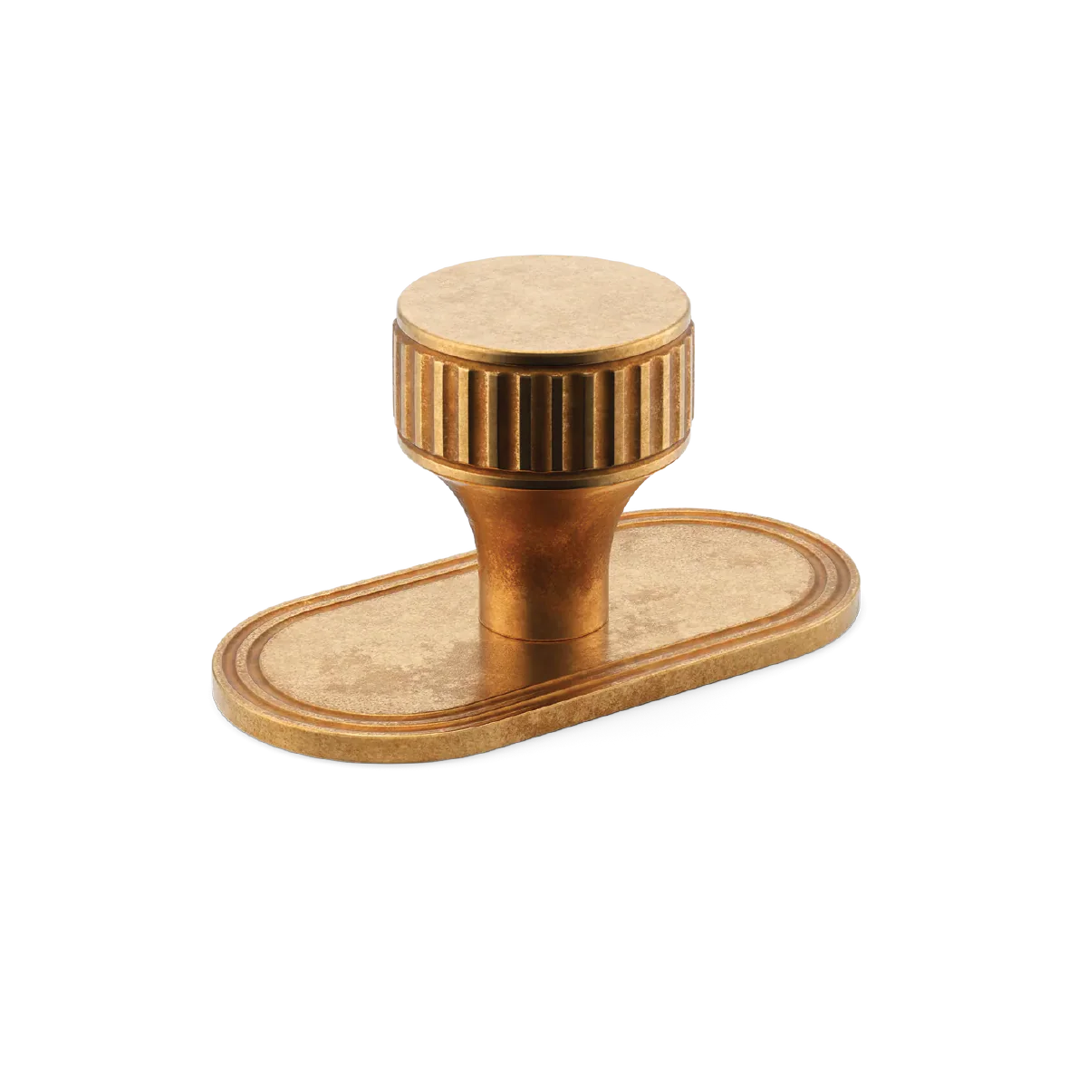 Barwick Ridged Cabinet Knob with Backplate - Image 3