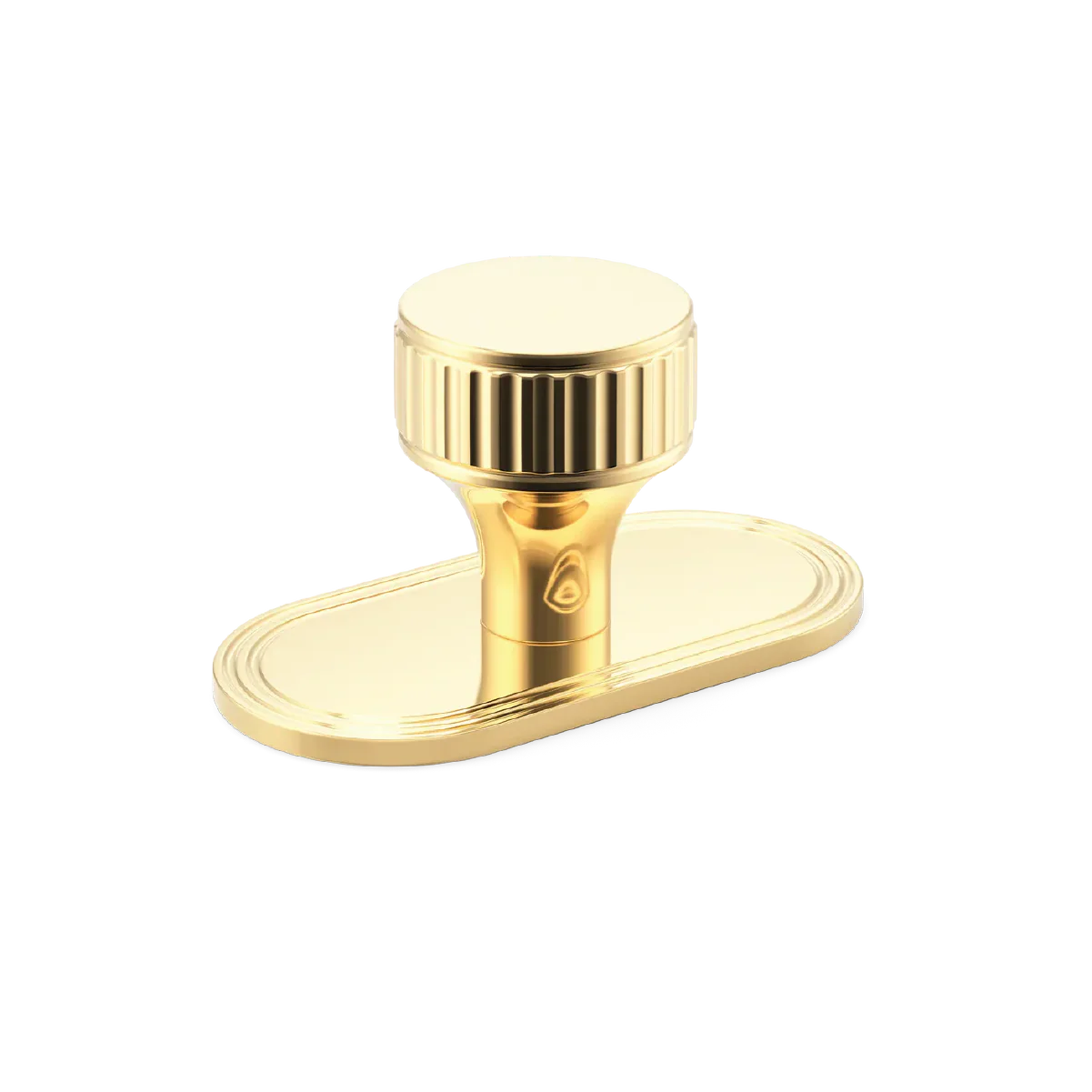 Barwick Ridged Cabinet Knob with Backplate - Image 4