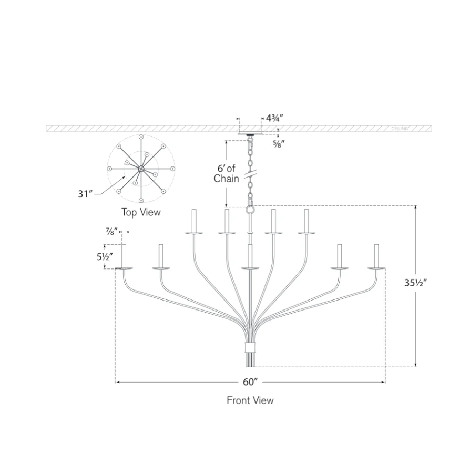 Belfair Tiered Chandelier - Image 9