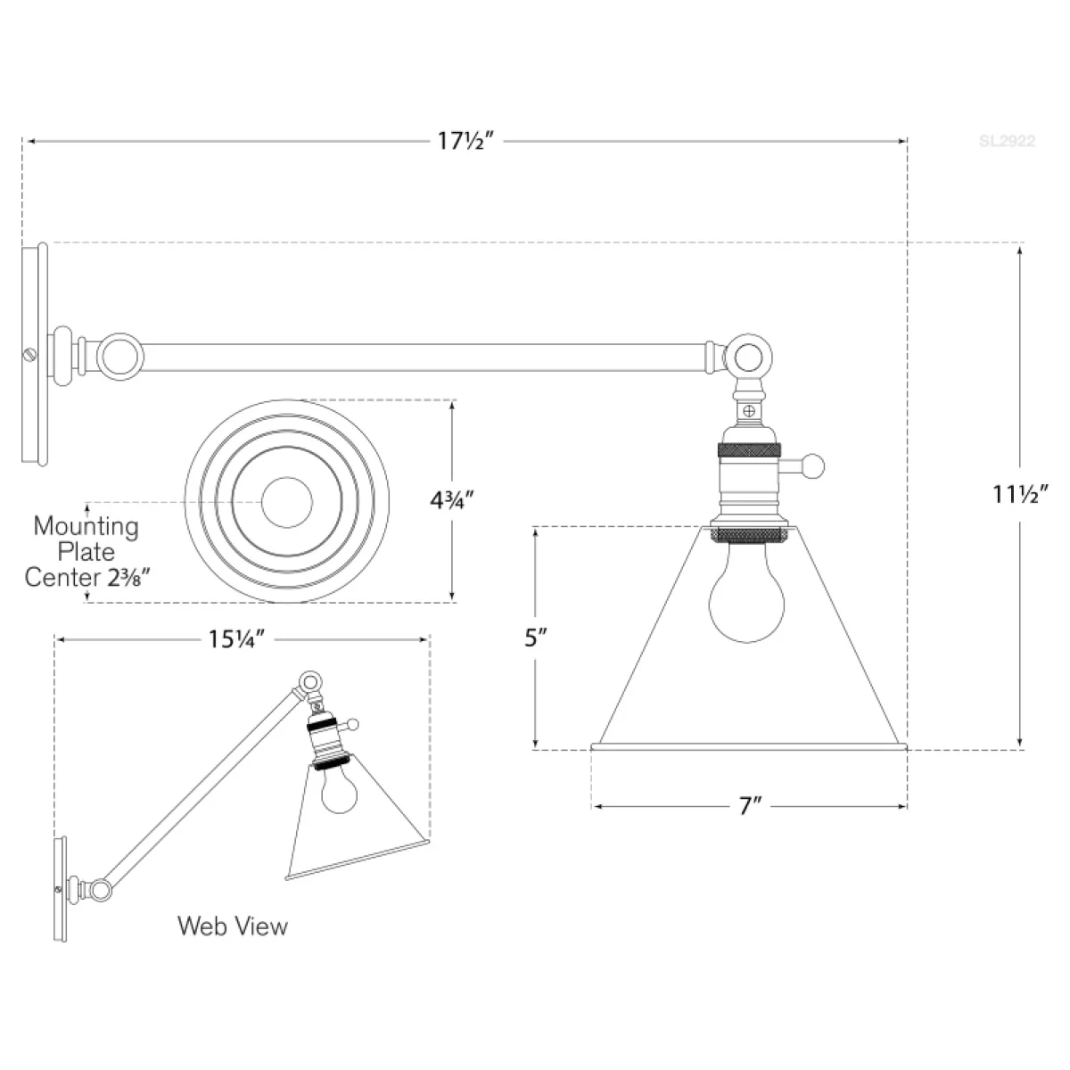 Boston Functional Single Arm Library Light - Image 6