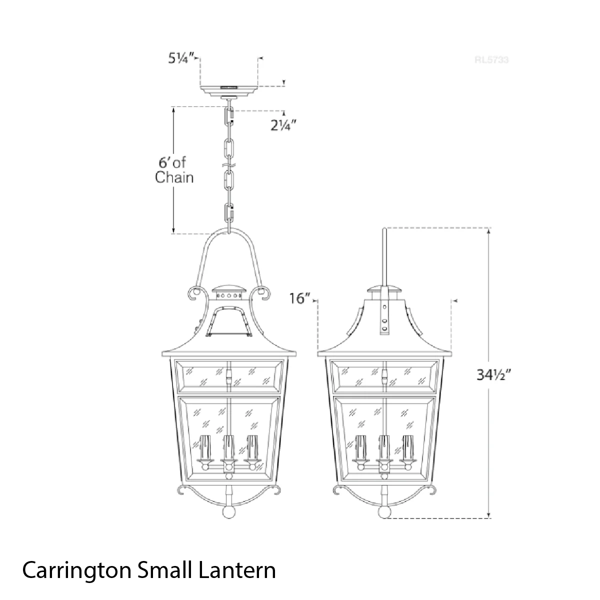 Carrington Small Lantern - Image 3