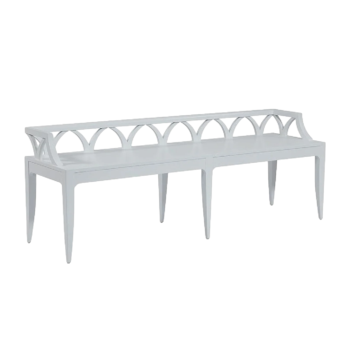 Cascade Oak Bench - White