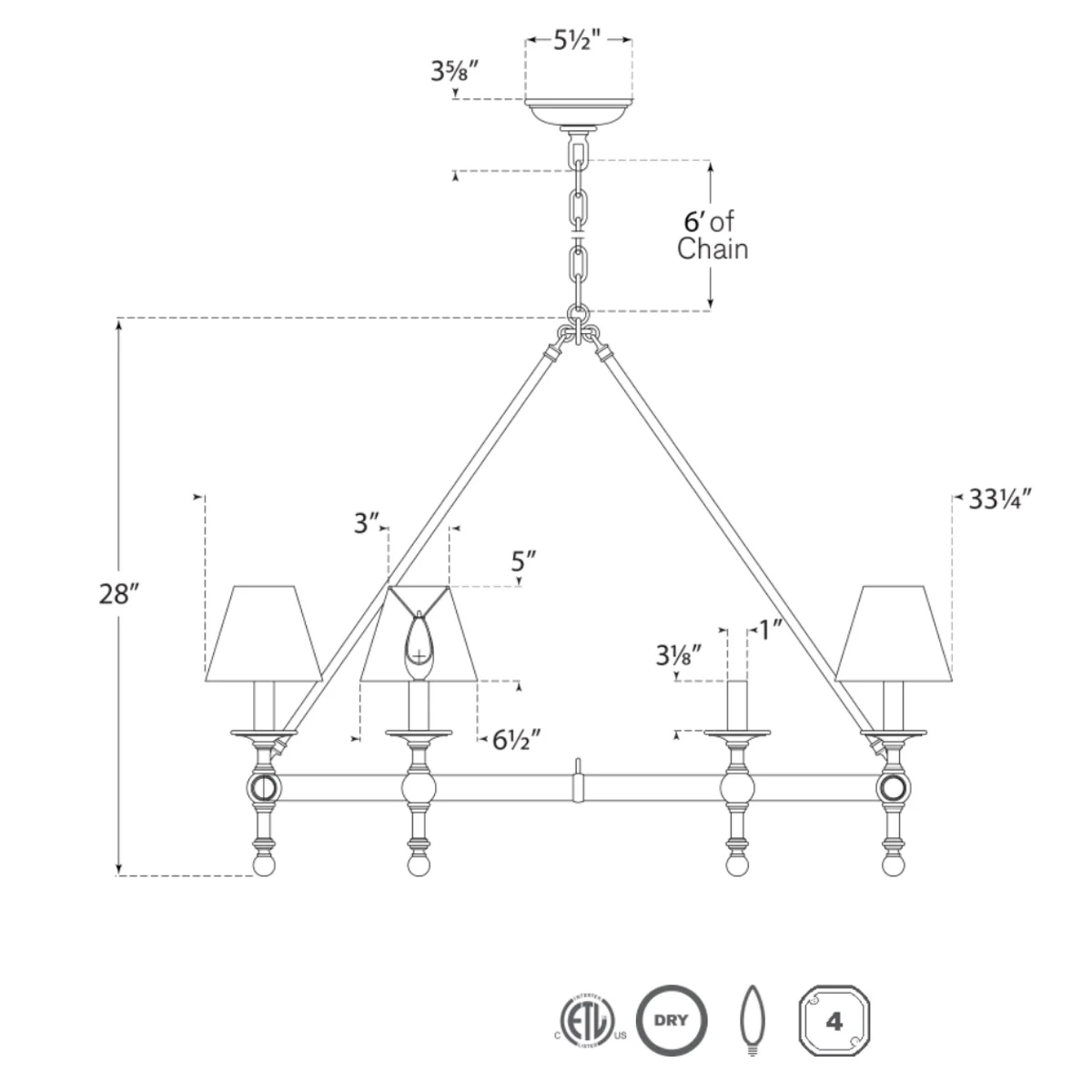 Classic Ring Chandelier - Image 5