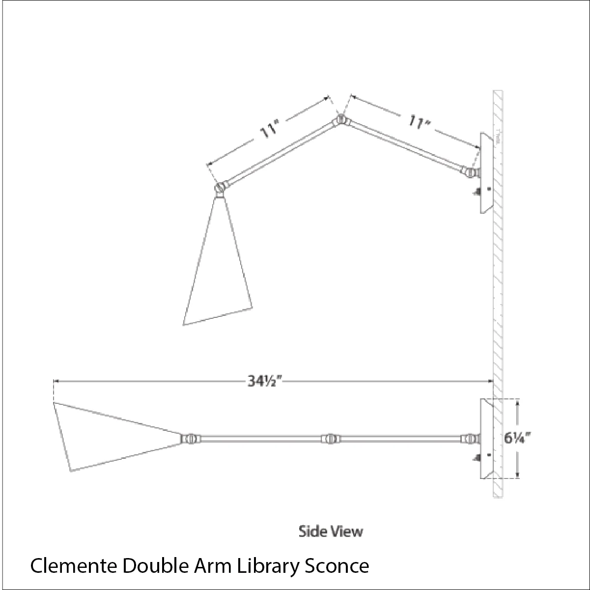 Clemente Double Arm Library Sconce - Image 3