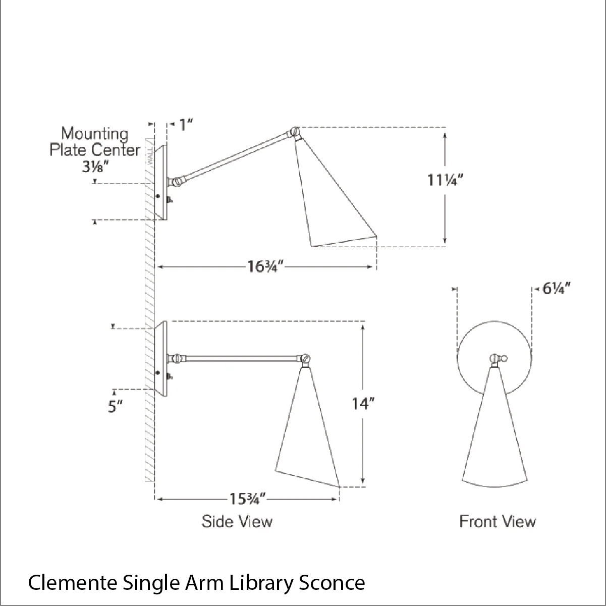 Clemente Single Arm Library Sconce - Image 3
