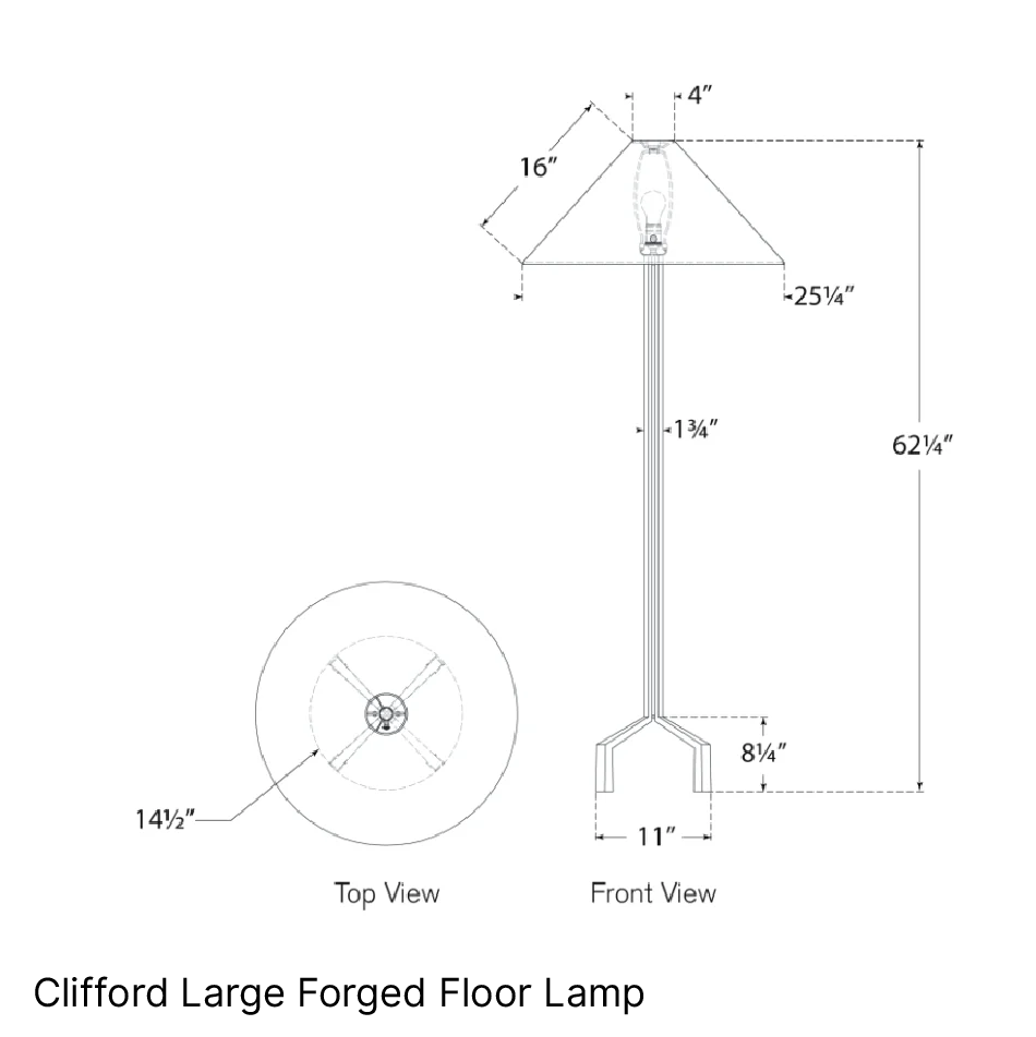 Clifford Large Forged Floor Lamp - Image 4