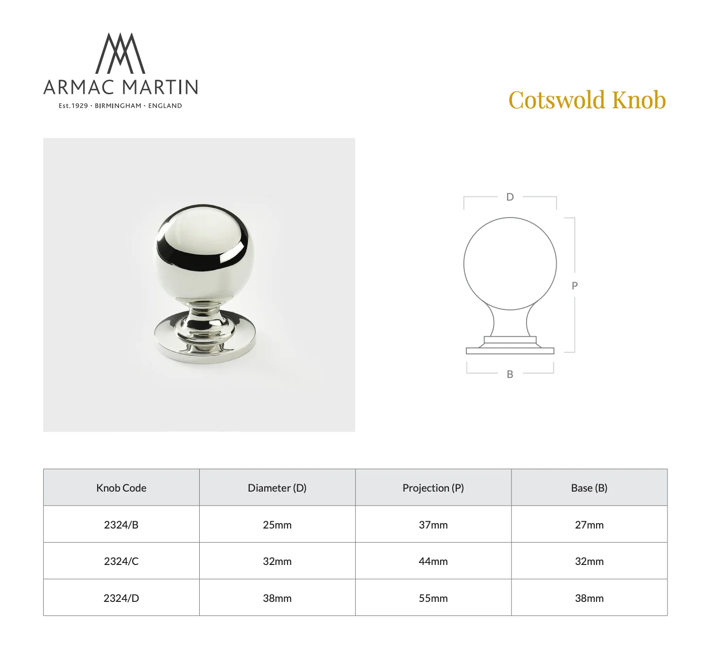 Cotswold Ball Cabinet Knob - Image 6