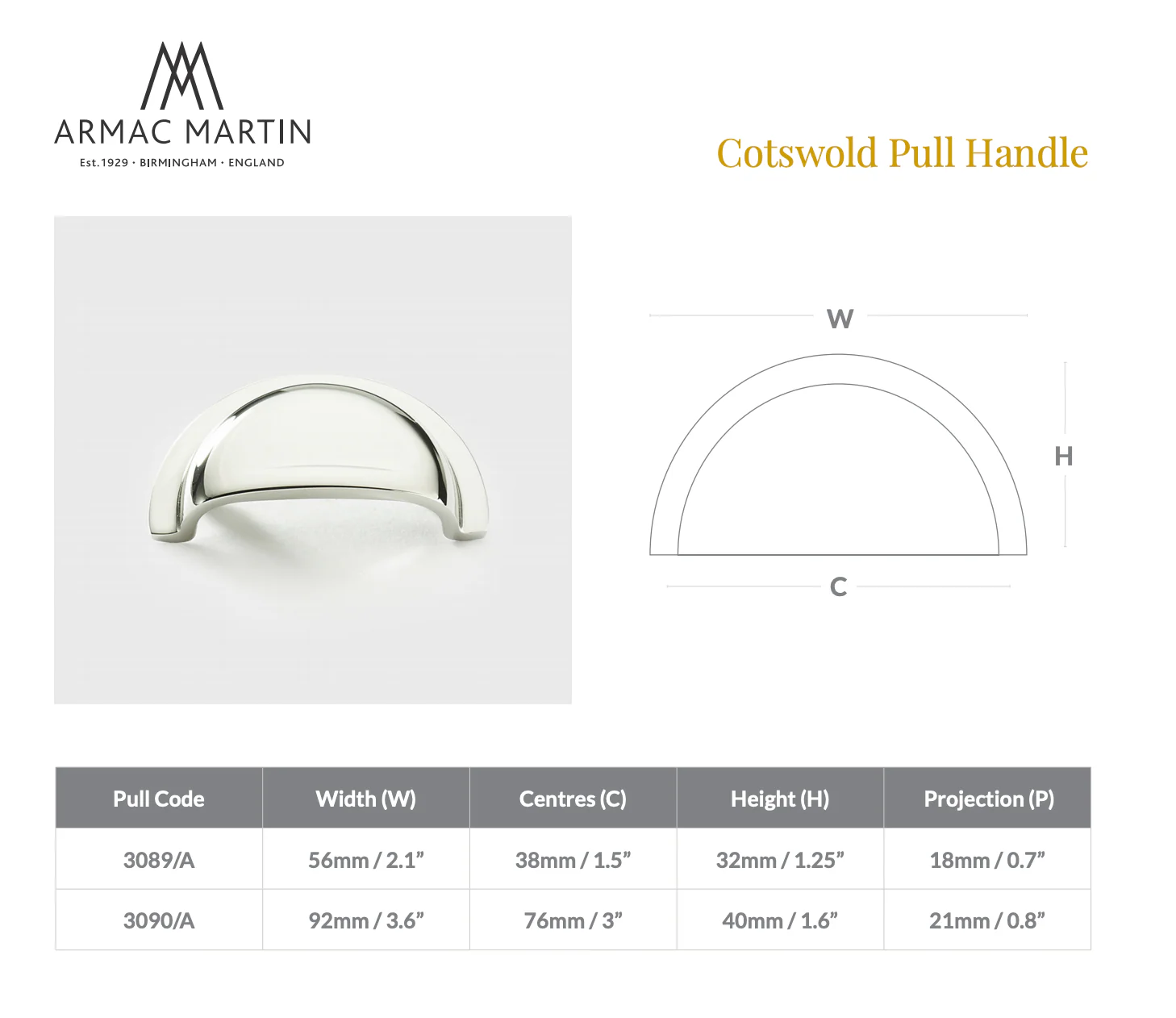 Cotswold Cabinet Handle - Image 4