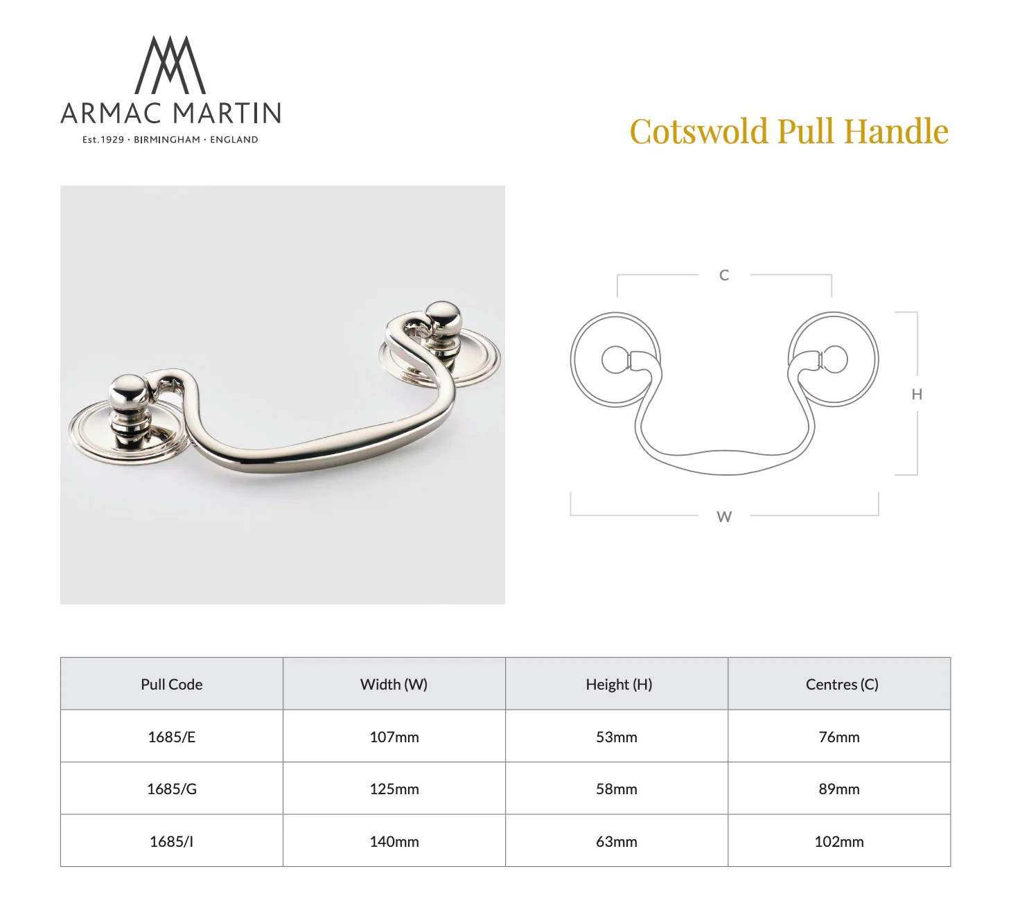Cotswold Cabinet Pull - Image 5