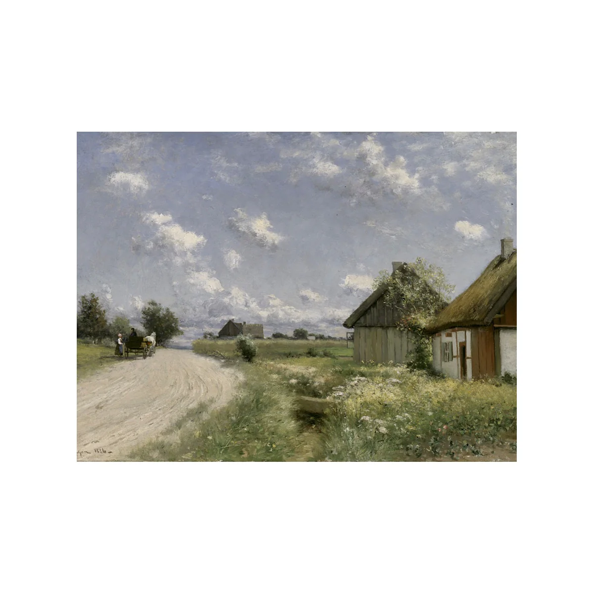 Country Cottage - Unframed Art Print - Image 2