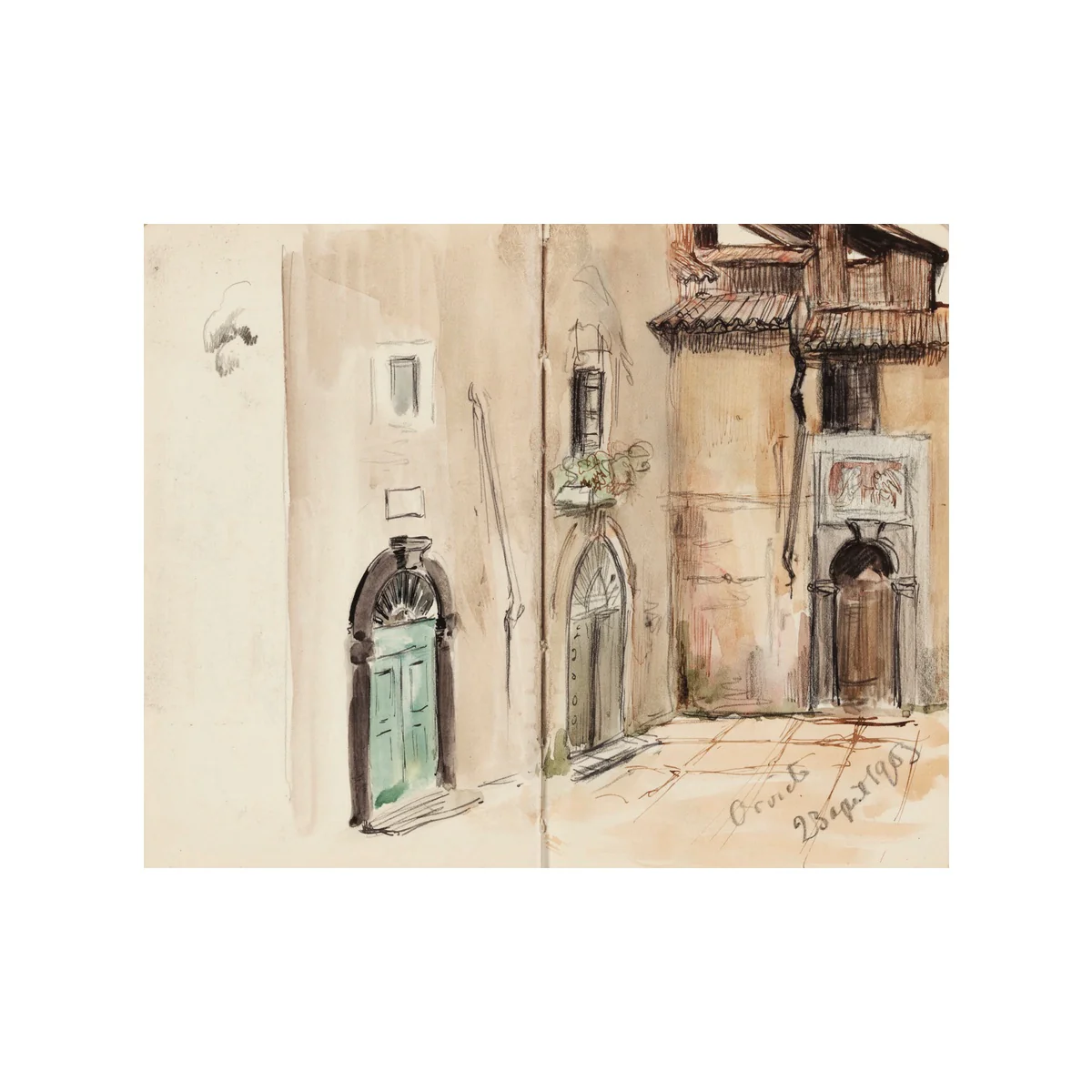 Courtyard - Unframed Art Print - Image 2