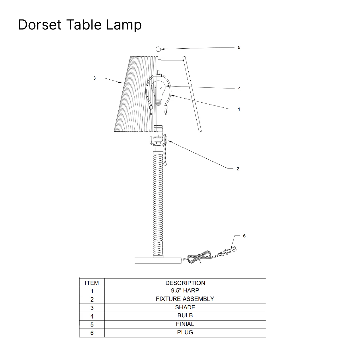 Dorset Table Lamp - Image 3