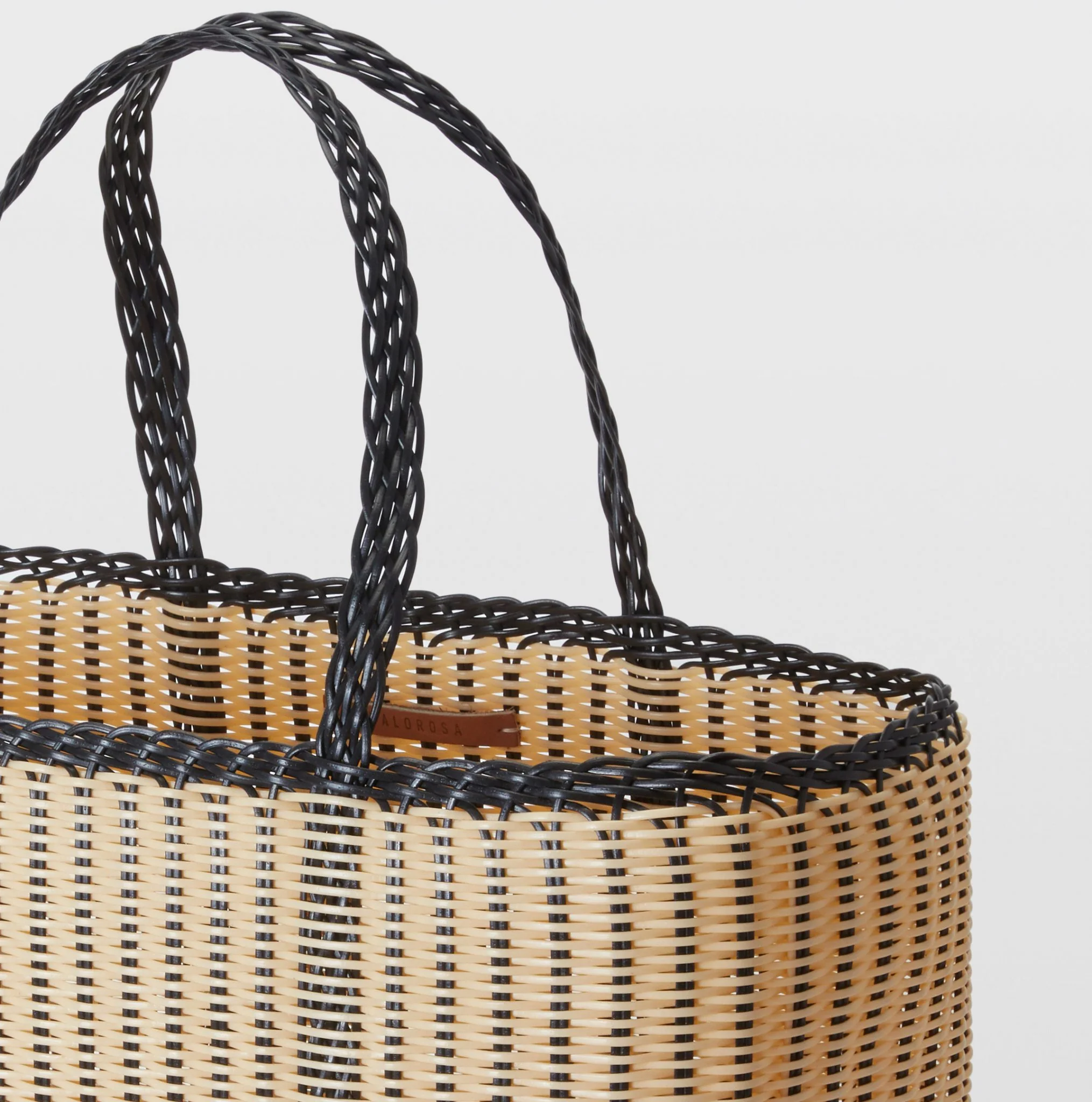 Edge Large Tote - Black + Cream - Image 4