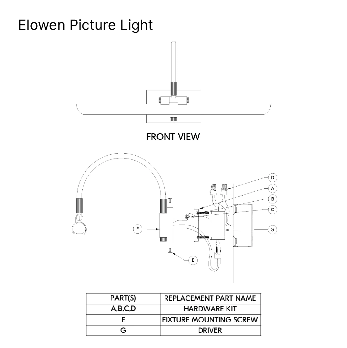 Elowen Picture Light - Image 6