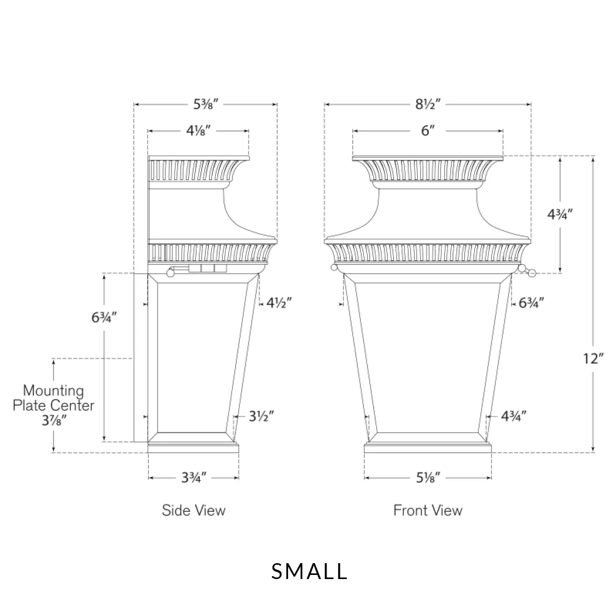 Elsinore 3/4 Wall Lantern - Small - Image 3