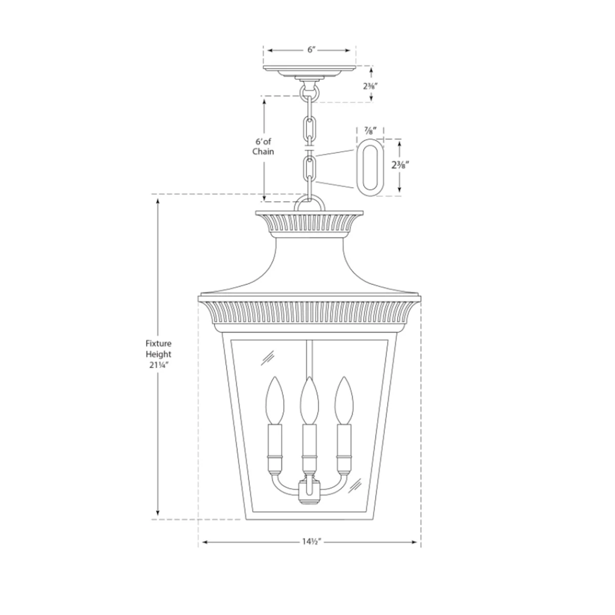 Elsinore Medium Hanging Lantern - Image 6