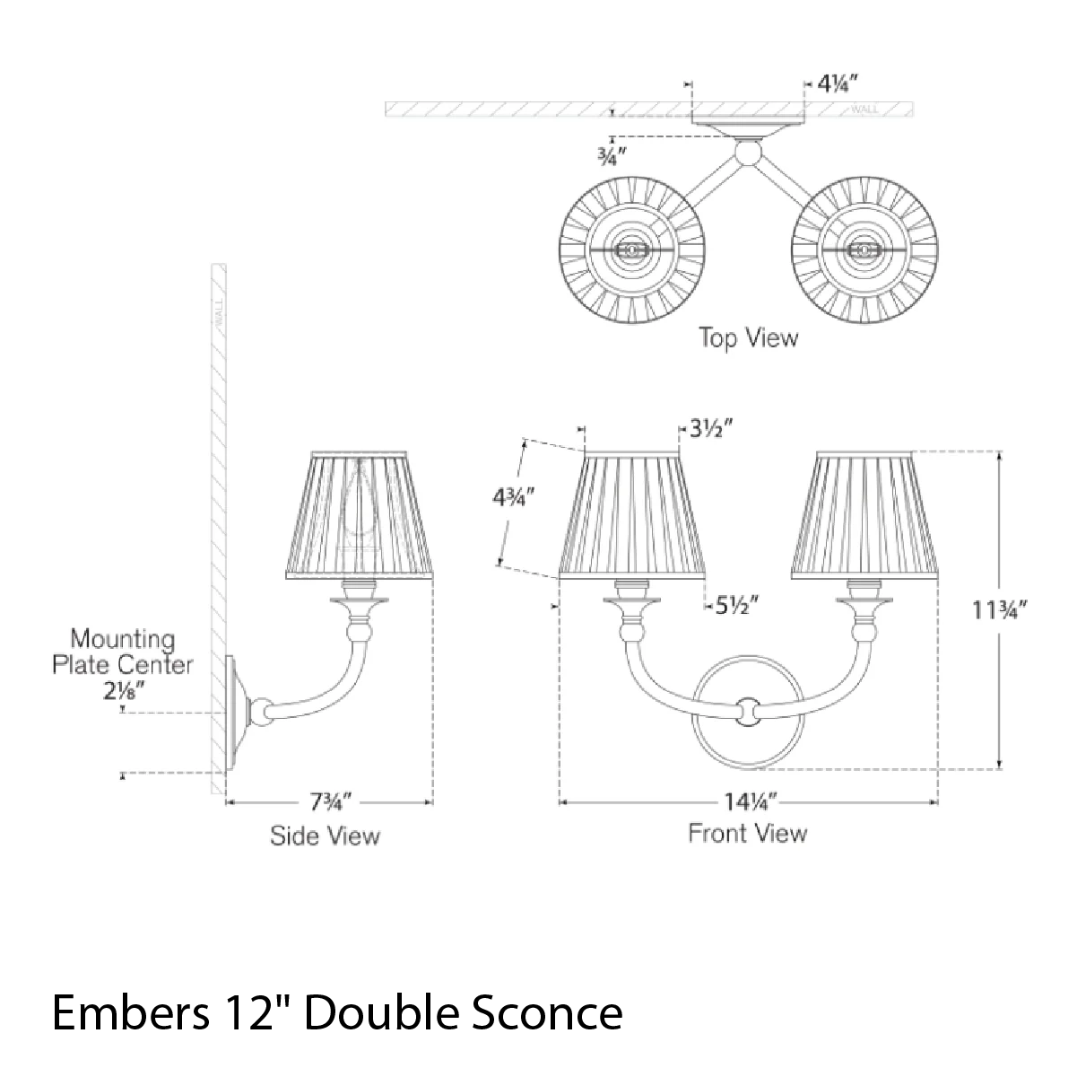Embers 12" Double Sconce - Image 7