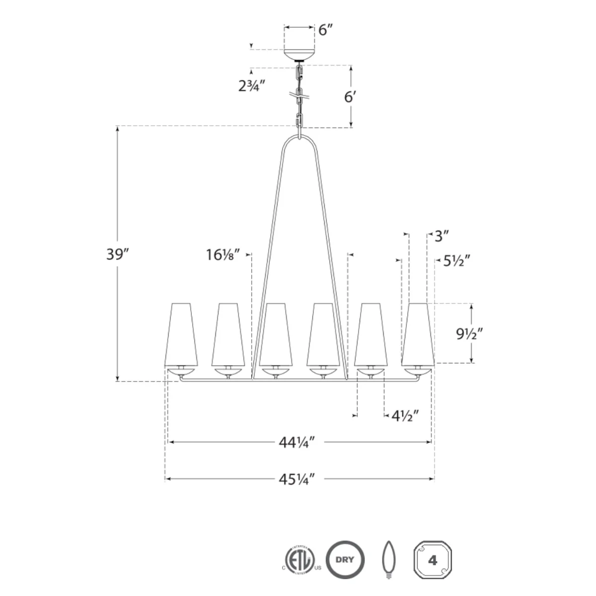 Fontaine Linear Chandelier - Image 4