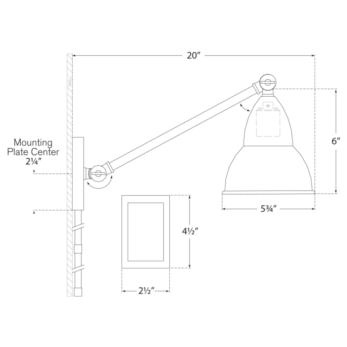 French Library Single Arm Wall Lamp - Image 5