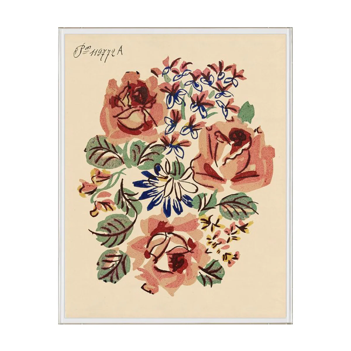 French Rose Bouquet II Art - Image 2