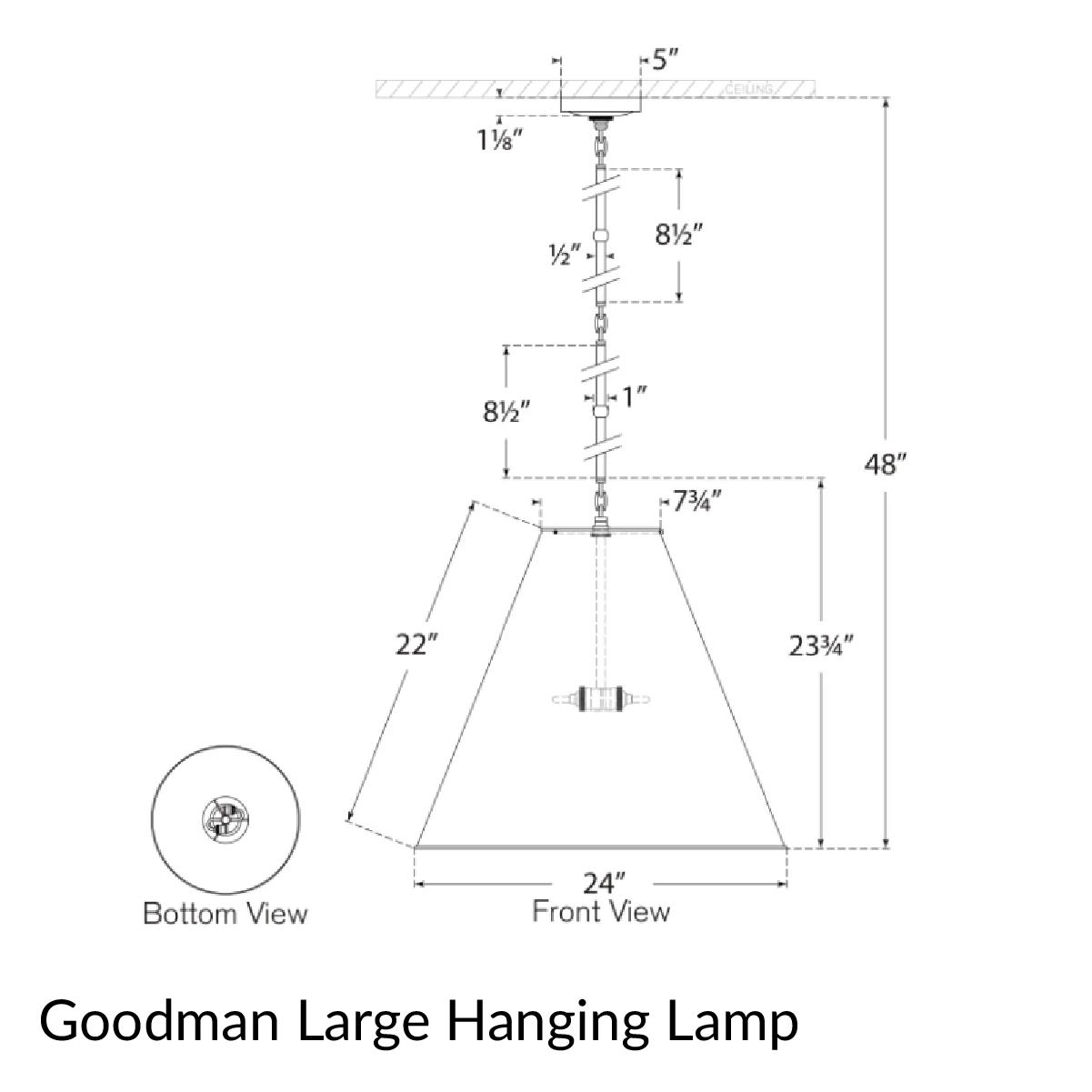 Goodman Hanging Lamp - Ash Shade - Image 16