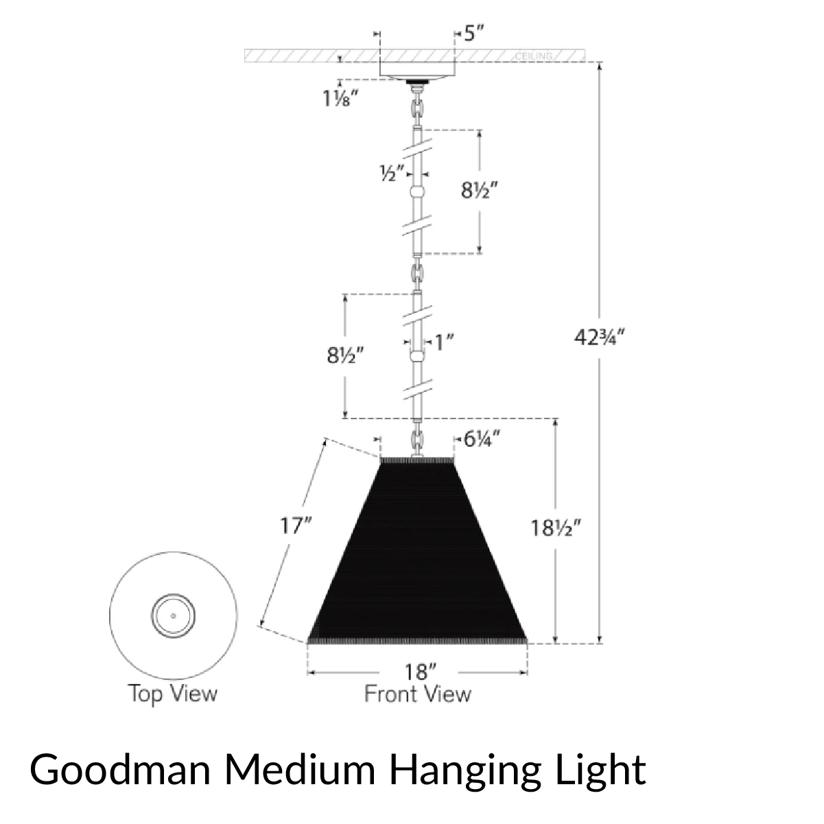 Goodman Hanging Lamp - Ash Shade - Image 18