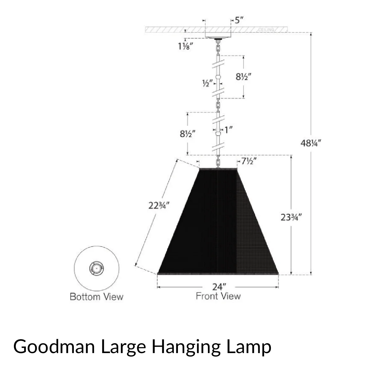 Goodman Hanging Lamp - Toast Shade - Image 17