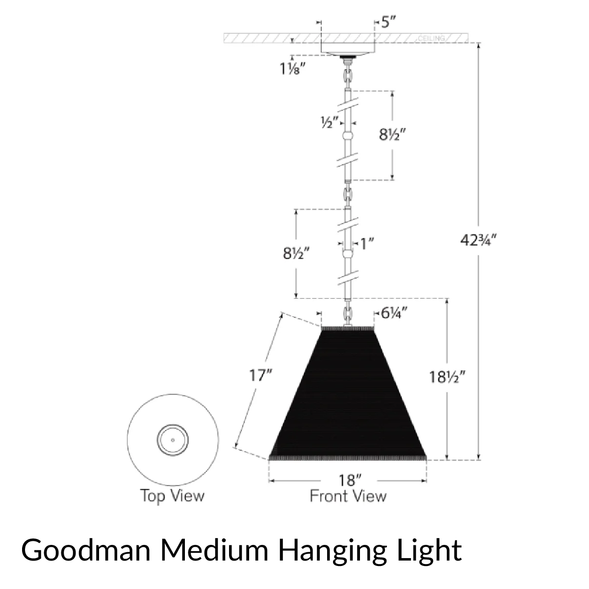 Goodman Hanging Lamp - Toast Shade - Image 18
