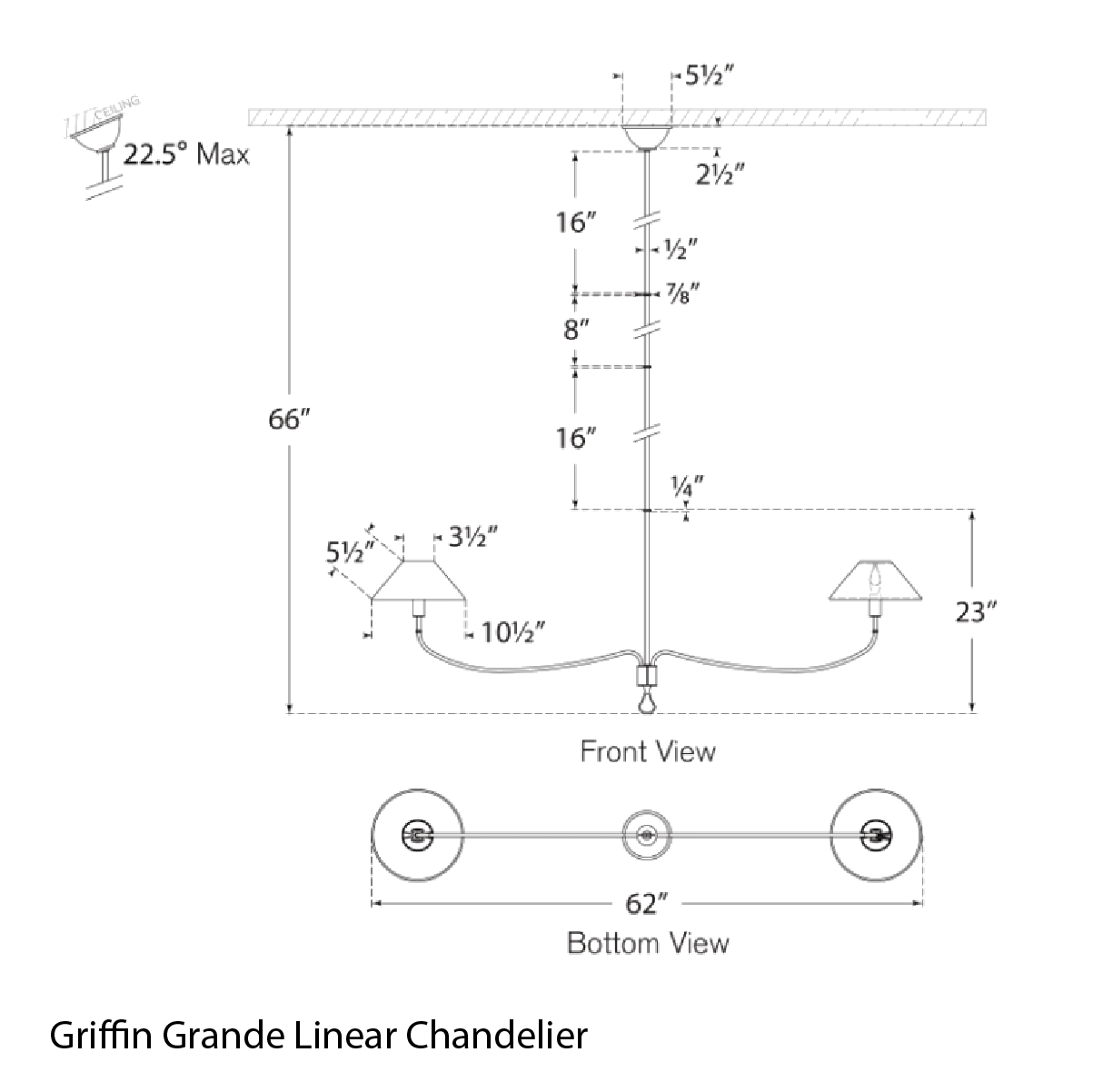 Griffin Grande Linear Chandelier - Image 4