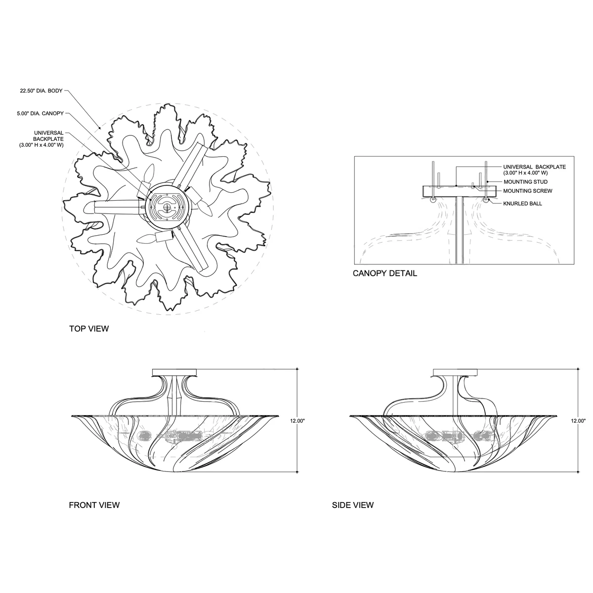 Hadley Semi-Flush Mount - Image 3