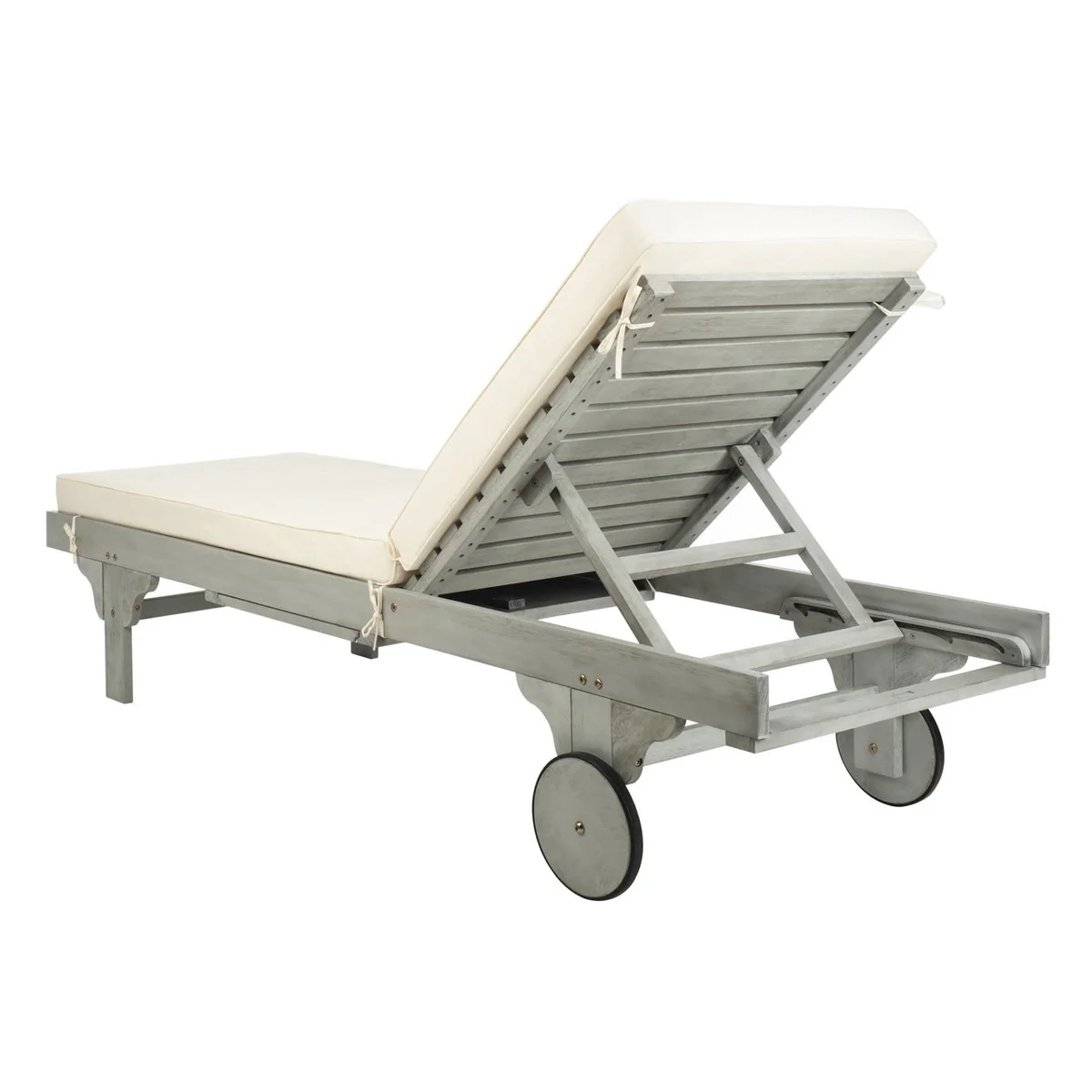 Hampton Chaise with Side Table - Ash Grey - Image 2