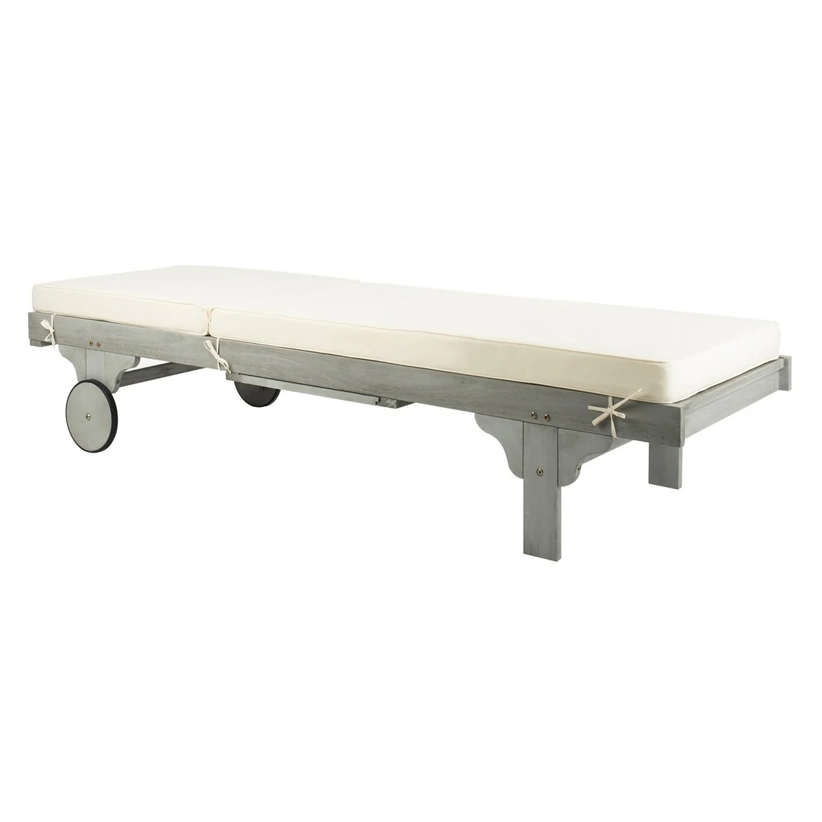 Hampton Chaise with Side Table - Ash Grey - Image 3