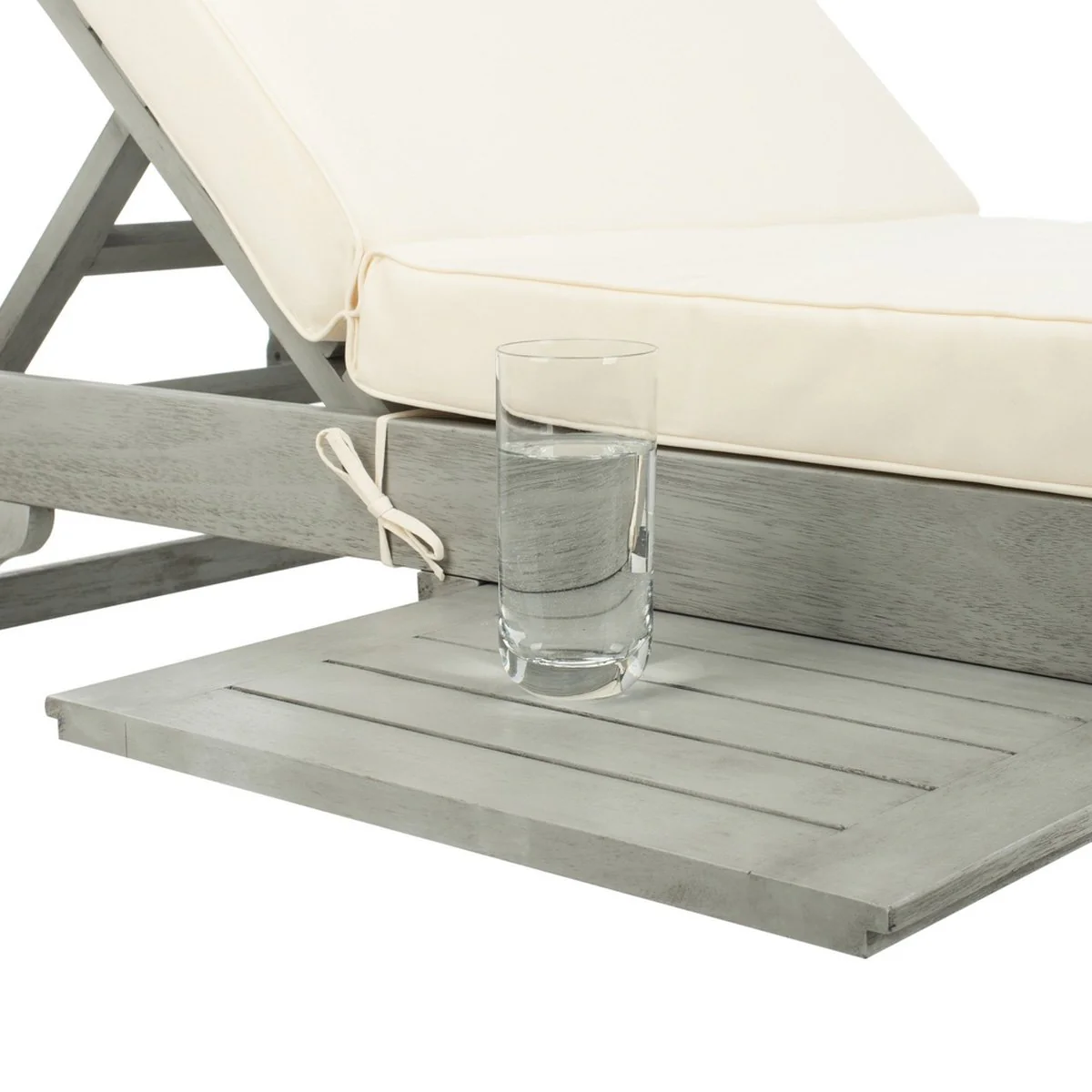 Hampton Chaise with Side Table - Ash Grey - Image 5