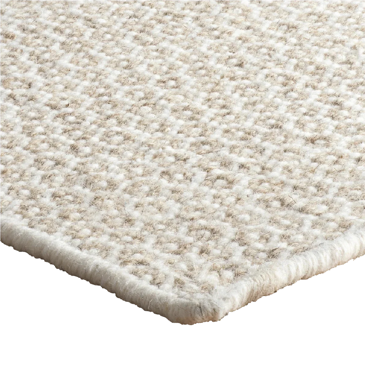 Honeycomb Handwoven Wool Rug - Natural - Image 2