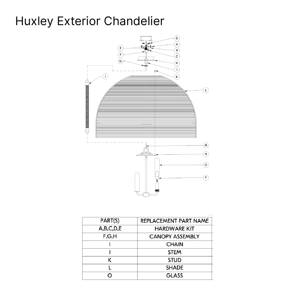 Huxley Exterior Chandelier - Image 4