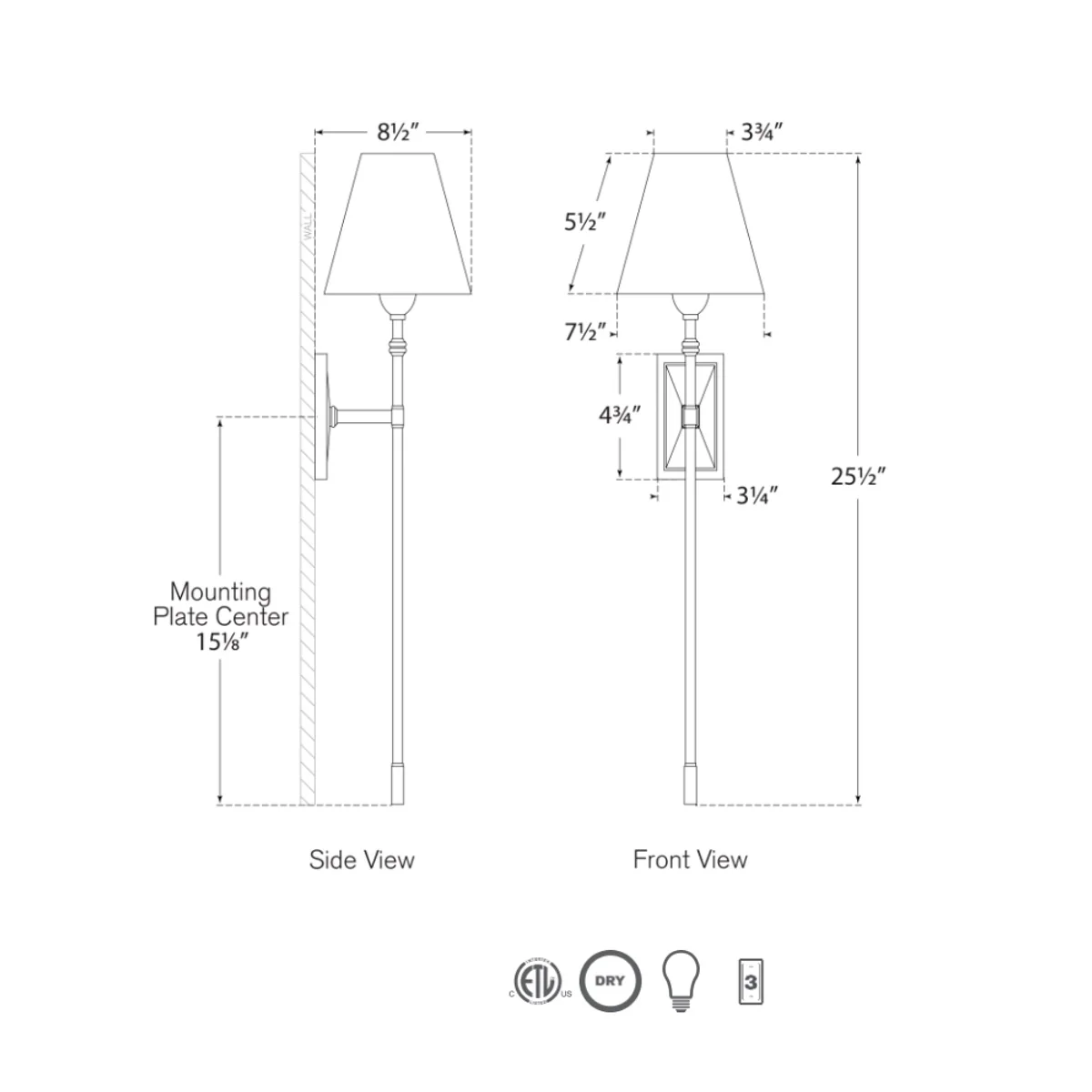 Jane Large Single Tail Sconce - Image 3