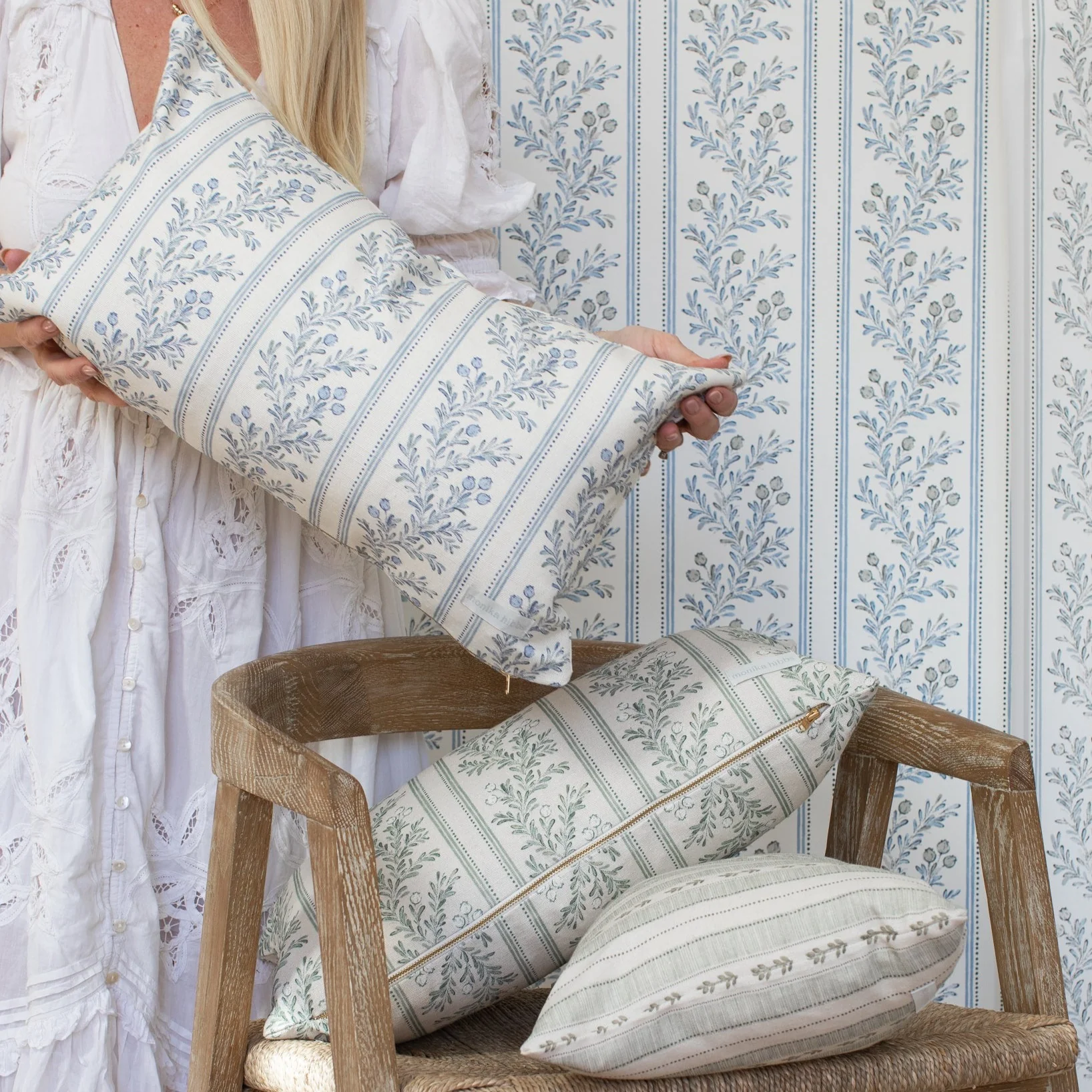 Juniper Pillow Cover - Blueberry - Image 2