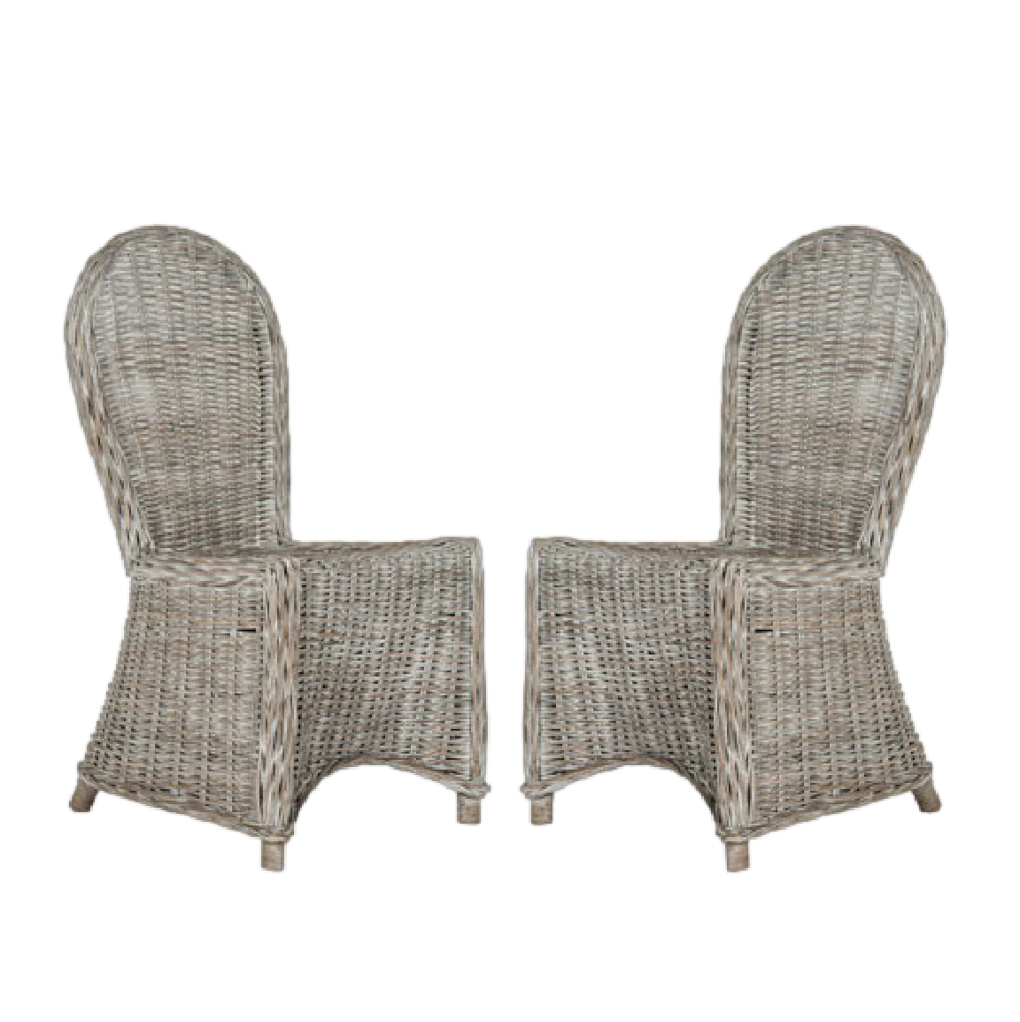 Laney Woven Rattan Chair - Set of Two - Image 2